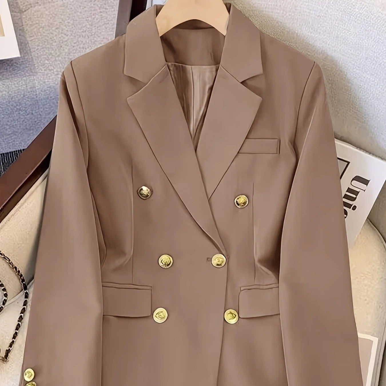 Damen - Blazer - Taillierte Passform - Webmischung - Zweireihiger Schnitt für stilvolle Looks