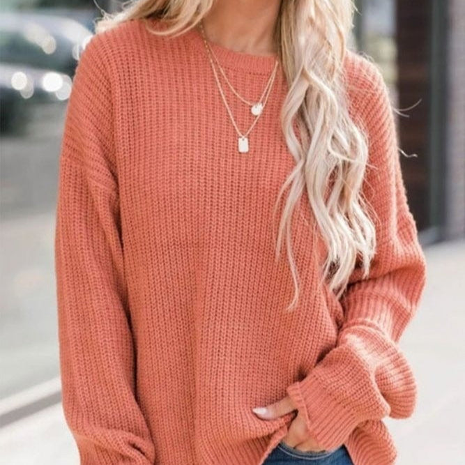 Damen - Pullover - Rundhalsausschnitt - Rippenstrick - Bequemer und stilvoller Strickpulli für jeden Anlass