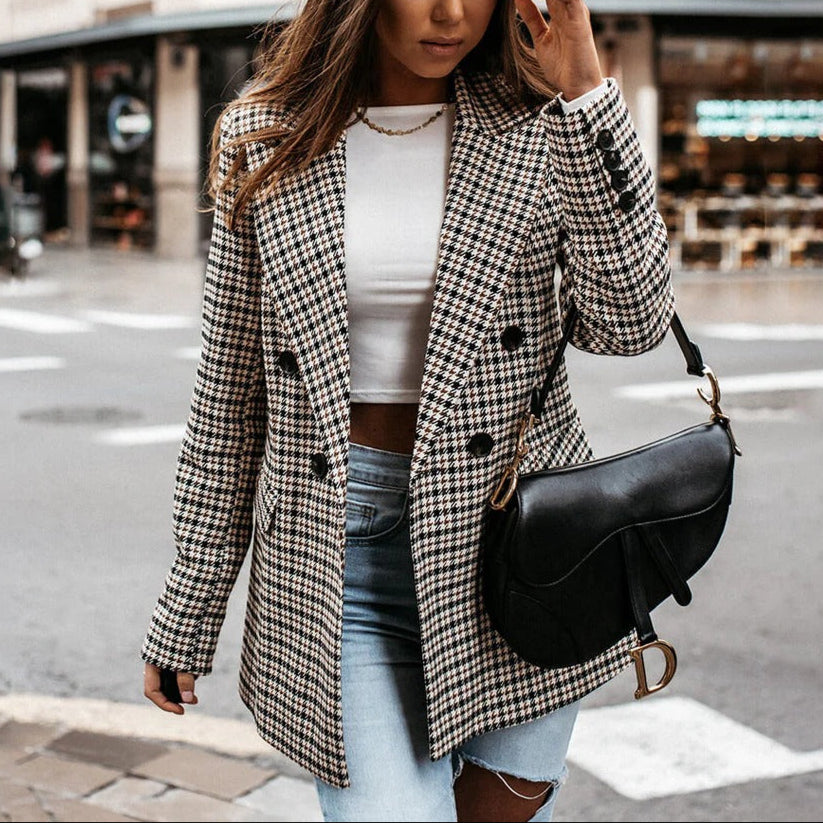 Damen - Taillierter Blazer - Wollmischung - Stilvoll & Elegant für jeden Anlass