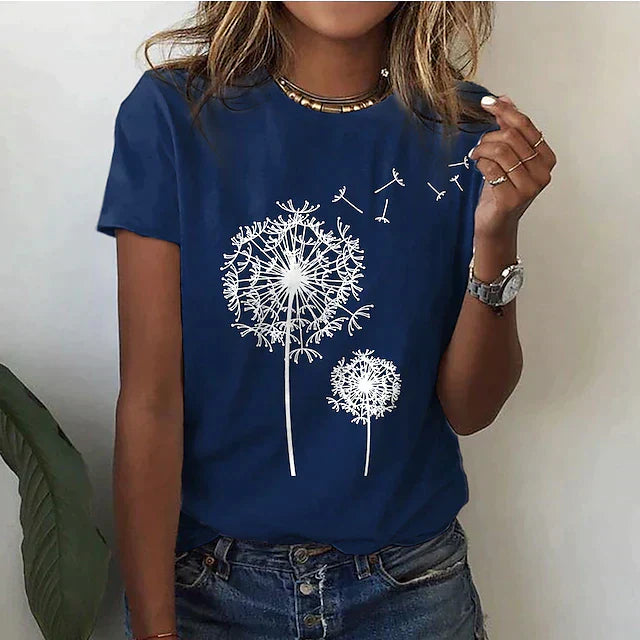 Damen - Sommer T-Shirt - Atmungsaktivem Material - Kurzarm - Rundhalsausschnitt - Elegante Mode für heiße Tage