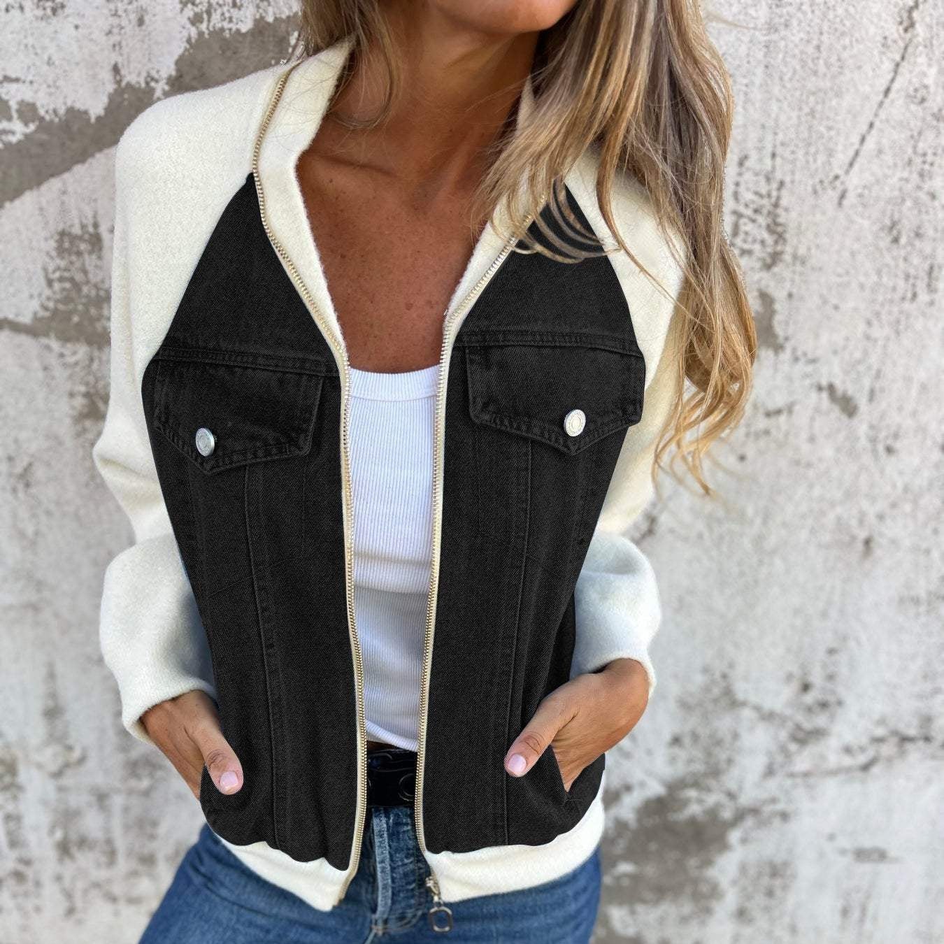 Damen - Trendige Jacke - Denim - Klassischer Stil - Vielseitig für jede Garderobe - Ideal für jeden Anlass