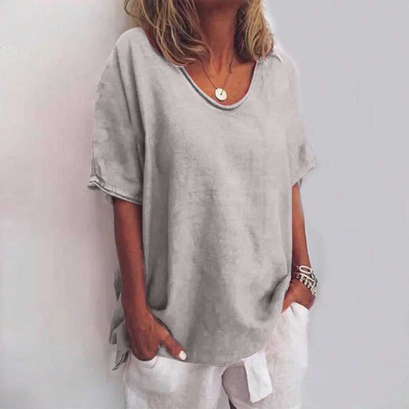 Damen - Lockere Bluse - Weicher Stoff - Bequemer Alltags Stil für jeden Anlass