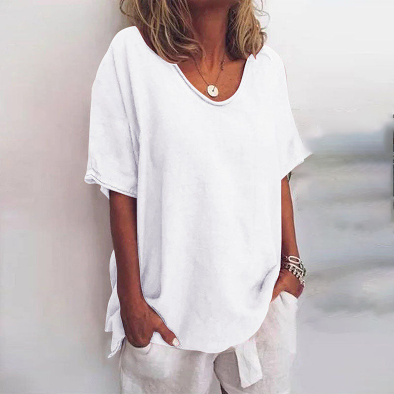 Damen - Lockere Bluse - Weicher Stoff - Bequemer Alltags Stil für jeden Anlass