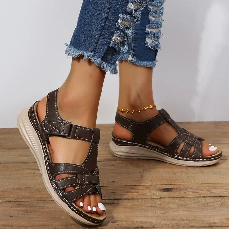 Damen - Elegante sandalen - Leder - Bequemes Design für den ganzen Tag - Perfekt für jeden Anlass