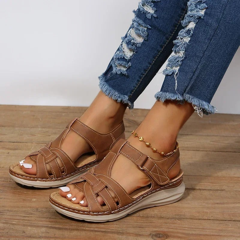 Damen - Elegante sandalen - Leder - Bequemes Design für den ganzen Tag - Perfekt für jeden Anlass
