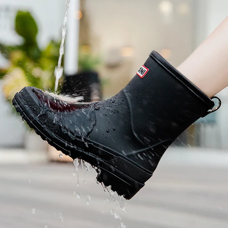 Frauen - Wasserdichte Regenstiefel - Rutschfeste Sohle - Mid-Calf für ultimativen Komfort bei jedem Wetter