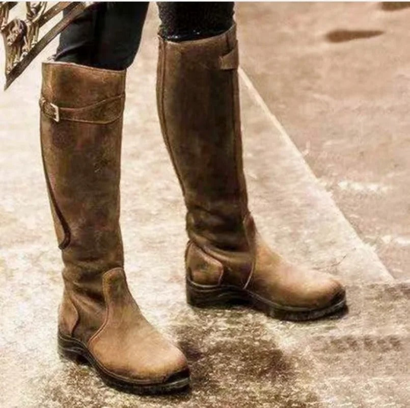 Damen - Kniehohe Stiefel - Wasserdichte - Griffige Sohle für optimalen Halt - Perfekt für nasses Wetter