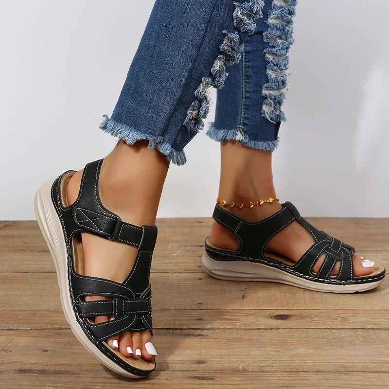 Damen - Elegante sandalen - Leder - Bequemes Design für den ganzen Tag - Perfekt für jeden Anlass