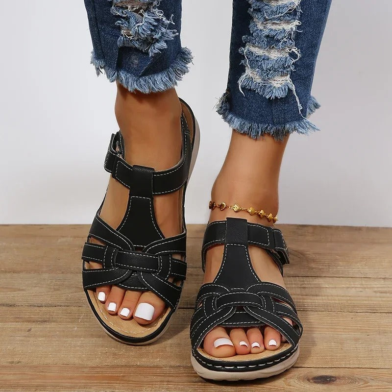 Damen - Elegante sandalen - Leder - Bequemes Design für den ganzen Tag - Perfekt für jeden Anlass
