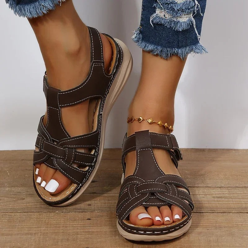Damen - Elegante sandalen - Leder - Bequemes Design für den ganzen Tag - Perfekt für jeden Anlass