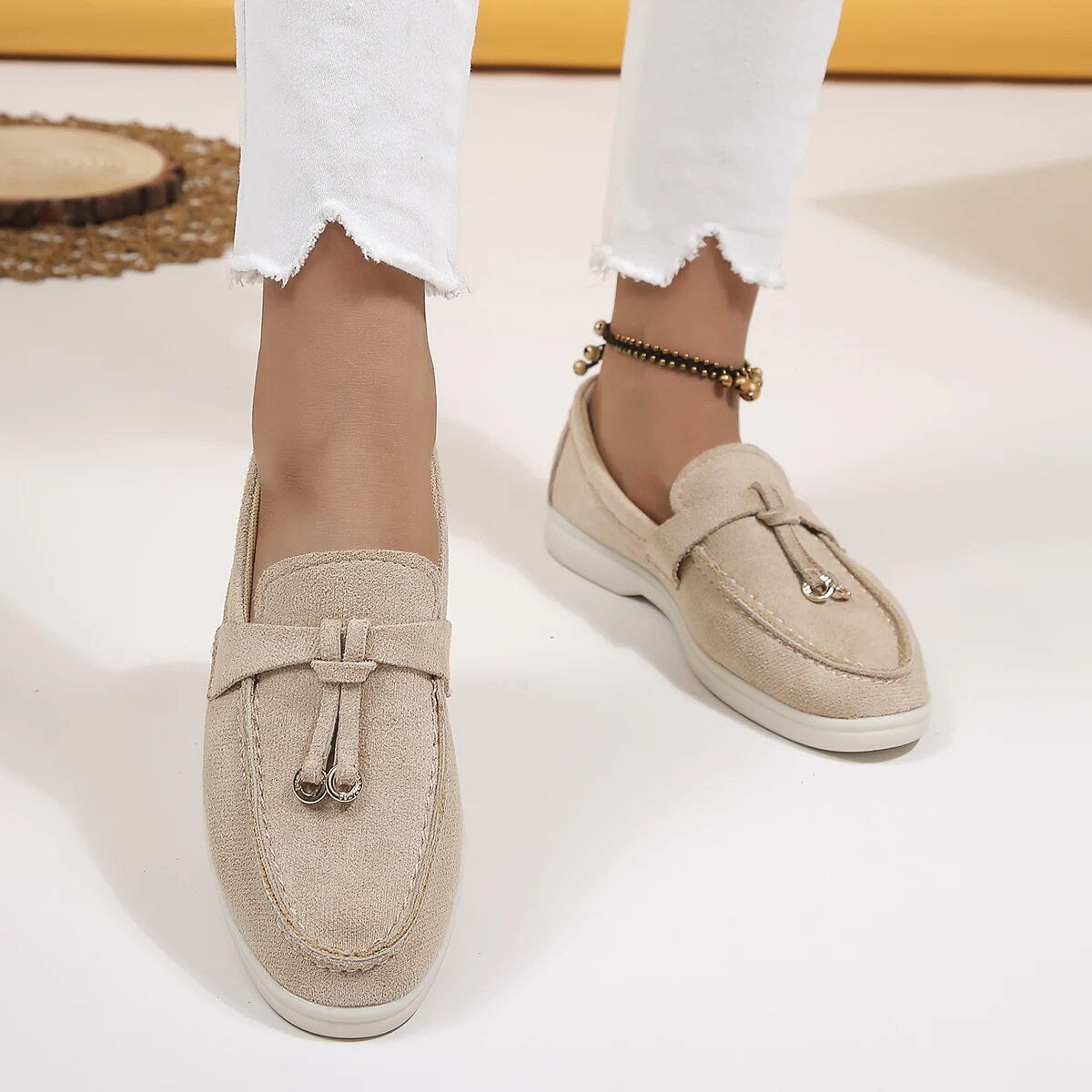 Damen - Elegante Loafers - Strapazierfähigen Materialien - Modisches Design für Komfort - Stilvoll und unterstützend
