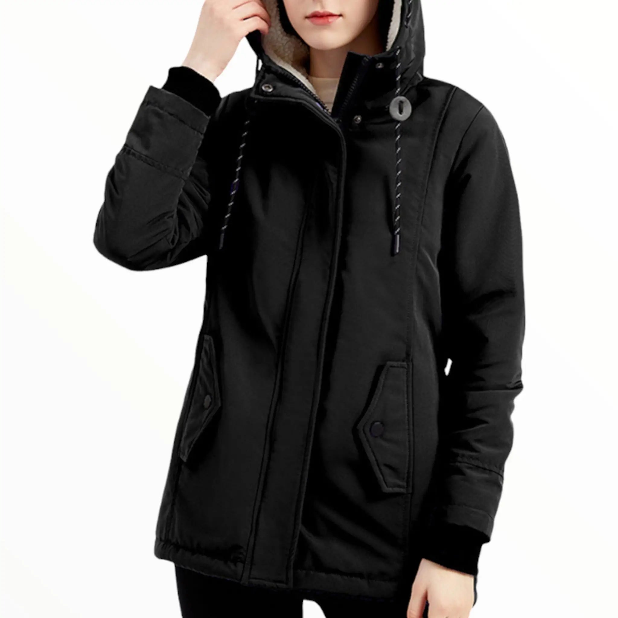 Damen - Parka Jacke - Warmer Kunstfellbesatz - Bequeme und Stylische - Winterjacke für kalte Tage