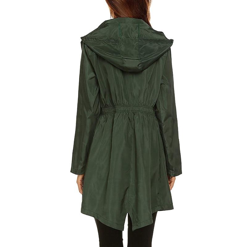 Damen - Windbreaker Jacke mit Kapuze - Wasserdichtes Material - Ideale Schutzbekleidung für Regen