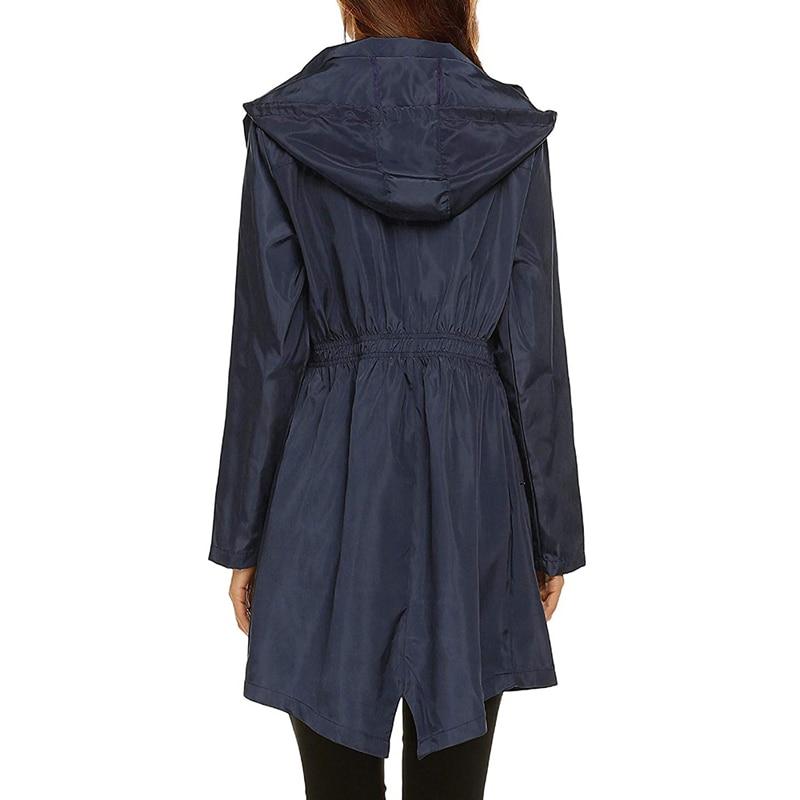 Damen - Windbreaker Jacke mit Kapuze - Wasserdichtes Material - Ideale Schutzbekleidung für Regen
