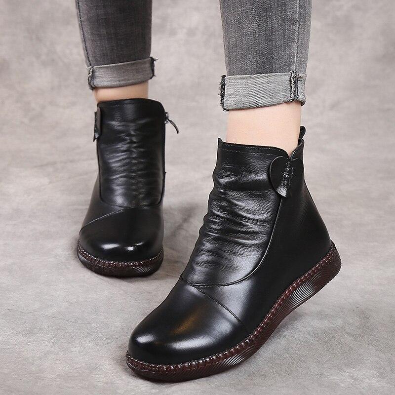Damen - Stiefeletten aus Kunstleder mit gerüschter Front - Trendy und komfortabel für jeden Anlass