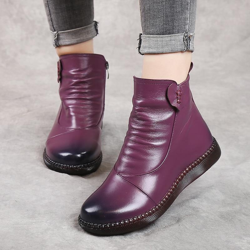 Damen - Stiefeletten aus Kunstleder mit gerüschter Front - Trendy und komfortabel für jeden Anlass