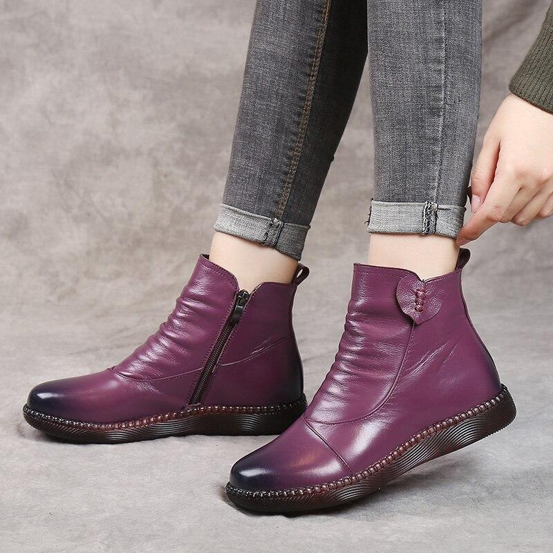 Damen - Stiefeletten aus Kunstleder mit gerüschter Front - Trendy und komfortabel für jeden Anlass
