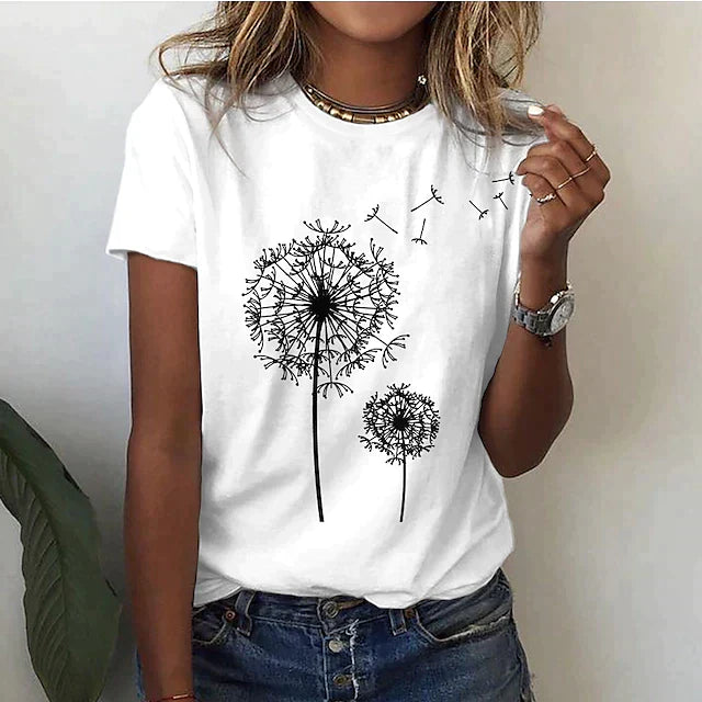 Damen - Sommer T-Shirt - Atmungsaktivem Material - Kurzarm - Rundhalsausschnitt - Elegante Mode für heiße Tage
