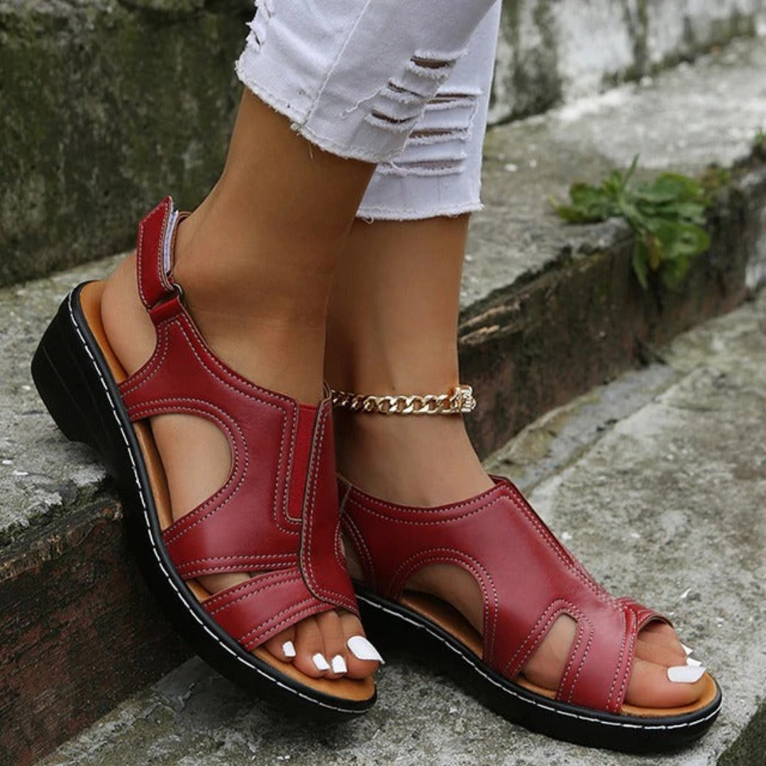 Damen - Sandalen - Weiche Sohle - Bequeme Freizeit-Sandalen für Alltag und Freizeit