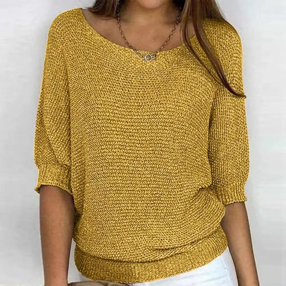 Damen - Strickpullover - Atmungsaktivem Material - Rundhalsausschnitt - Stylischer Pullover für jede Gelegenheit
