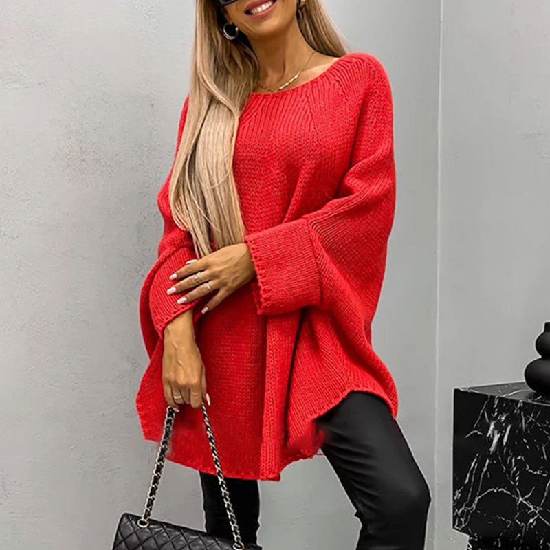 Damen - Strickpullover - Wollmischung - Übergroß - Stylischer Komfort für jeden Tag
