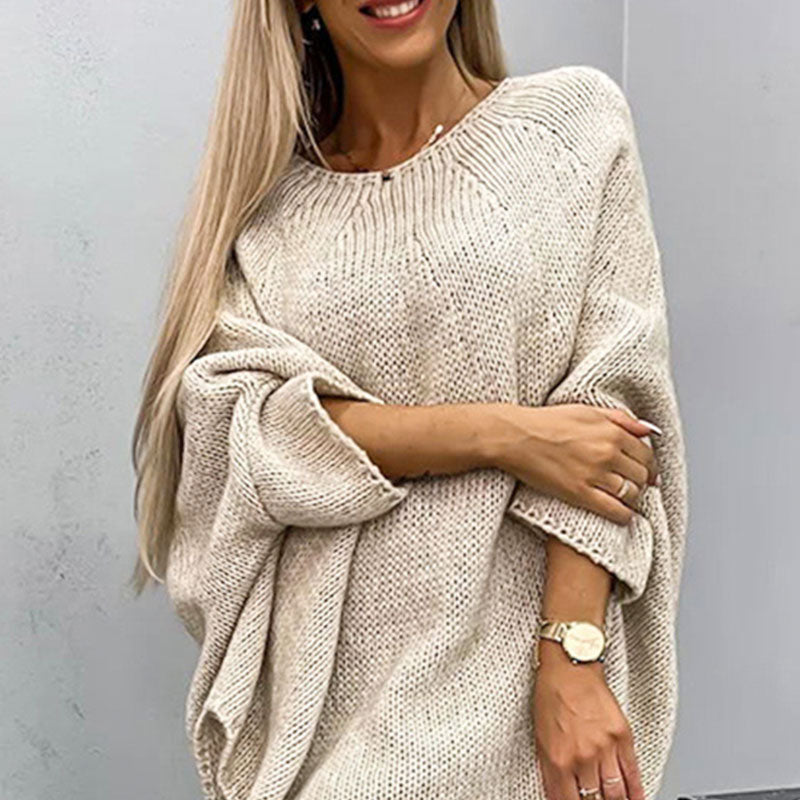 Damen - Strickpullover - Wollmischung - Übergroß - Stylischer Komfort für jeden Tag