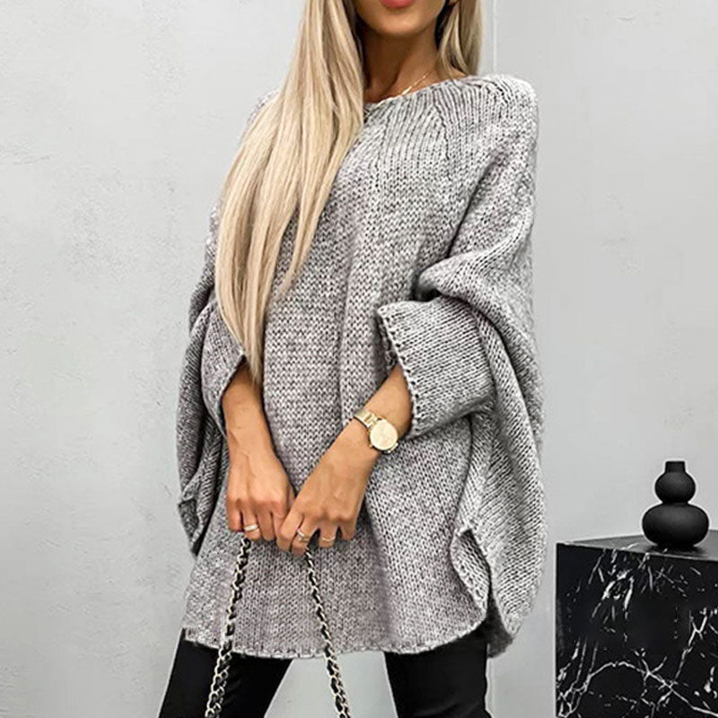 Damen - Strickpullover - Wollmischung - Übergroß - Stylischer Komfort für jeden Tag