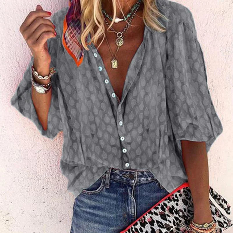 Damen - Leichte Sommerbluse - Atmungsaktivem Material - Modisches Design für den perfekten Sommerlook