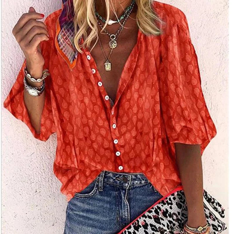 Damen - Leichte Sommerbluse - Atmungsaktivem Material - Modisches Design für den perfekten Sommerlook
