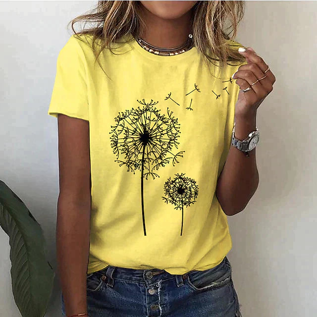 Damen - Sommer T-Shirt - Atmungsaktivem Material - Kurzarm - Rundhalsausschnitt - Elegante Mode für heiße Tage