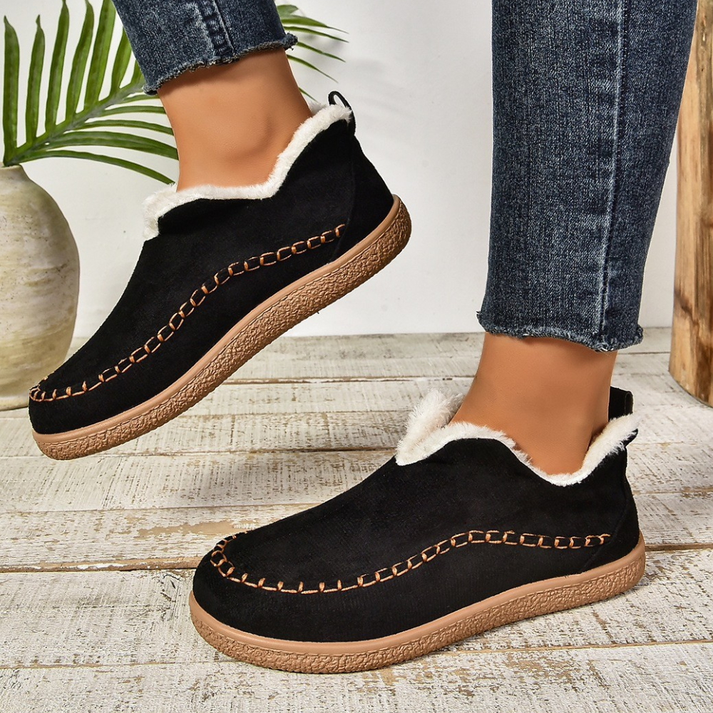 Damen - Schuhe - Wärmend gefütterte Schuhe - Anti-Rutsch-Sohle - Ideal für kalte Tage