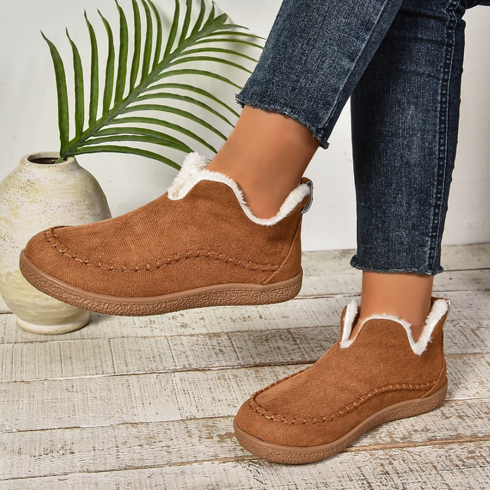 Damen - Schuhe - Wärmend gefütterte Schuhe - Anti-Rutsch-Sohle - Ideal für kalte Tage